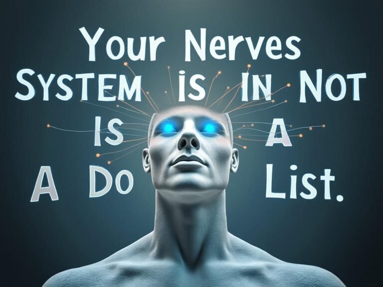 Your Nervous System is Not a To-Do List